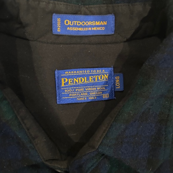 Pendleton Outdoorsman Wool Flannel Button Up Shirt Size XL - Picture 2 of 3